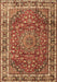 Machine Washable Persian Brown Traditional Rug, wshtr4415brn