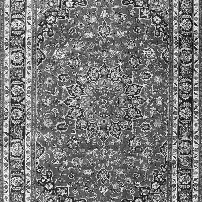 Serging Thickness of Machine Washable Persian Gray Traditional Rug, wshtr4415gry