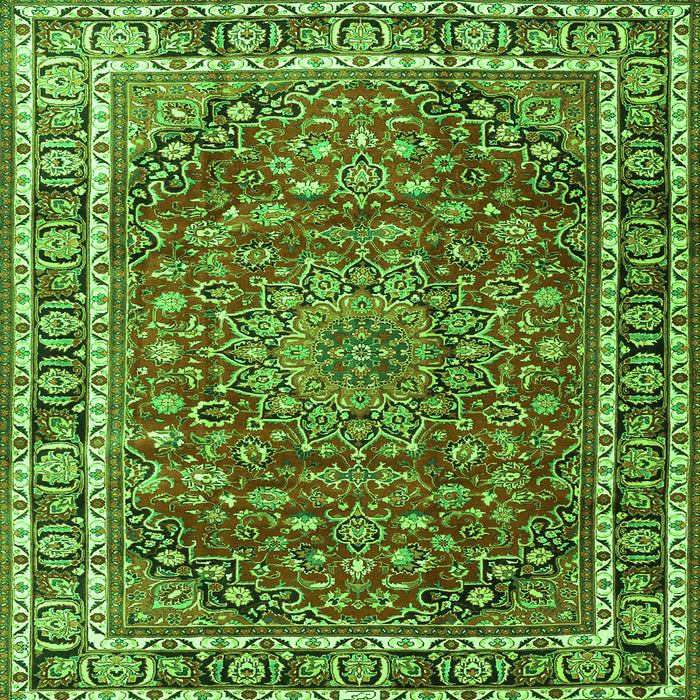 Serging Thickness of Persian Green Traditional Rug, tr4415grn