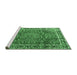 Sideview of Machine Washable Persian Emerald Green Traditional Area Rugs, wshtr4415emgrn