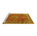 Sideview of Machine Washable Persian Yellow Traditional Rug, wshtr4415yw