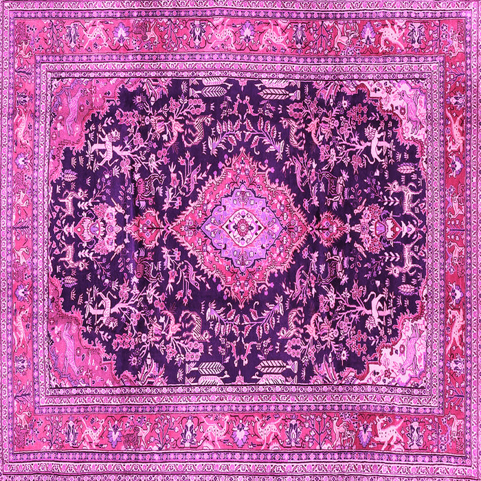 Square Persian Pink Traditional Rug, tr4416pnk