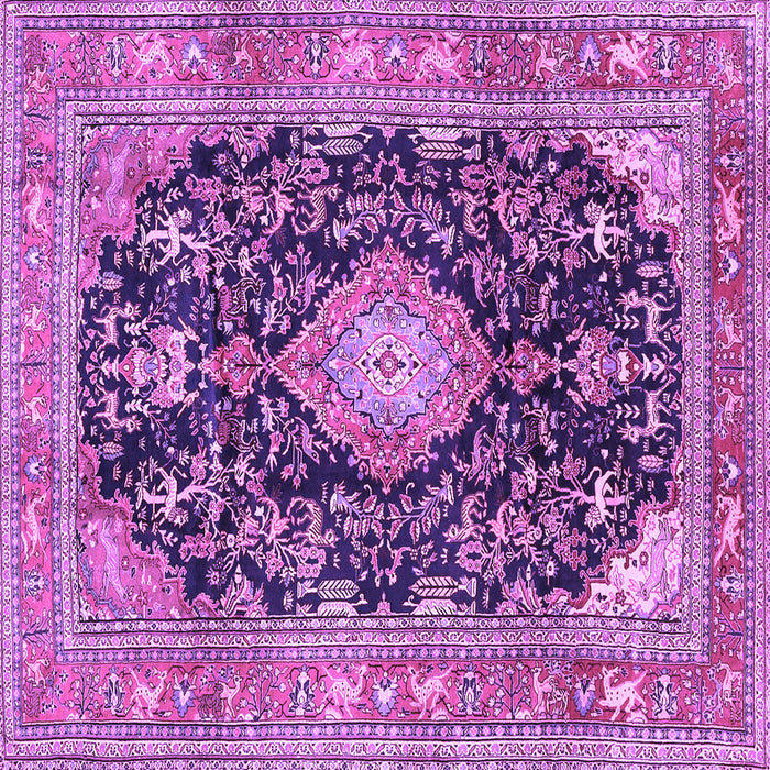 Square Persian Purple Traditional Rug, tr4416pur