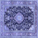 Square Persian Blue Traditional Rug, tr4416blu