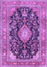 Machine Washable Persian Purple Traditional Area Rugs, wshtr4416pur