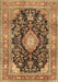 Machine Washable Persian Brown Traditional Rug, wshtr4416brn