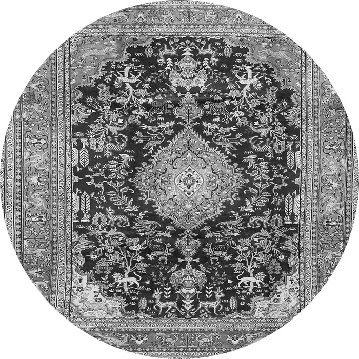 Square Persian Gray Traditional Rug, tr4416gry