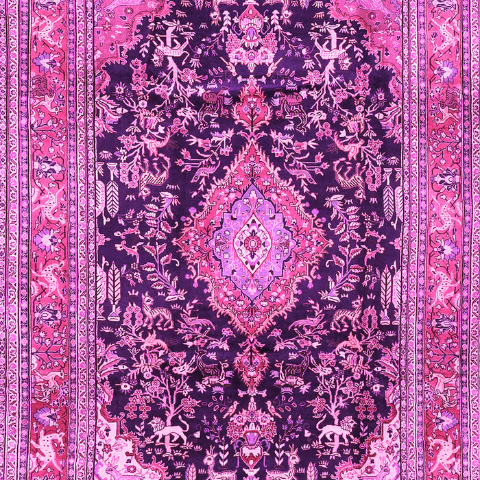 Machine Washable Persian Pink Traditional Rug, wshtr4416pnk