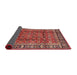 Sideview of Traditional Light Copper Gold Persian Rug, tr4417