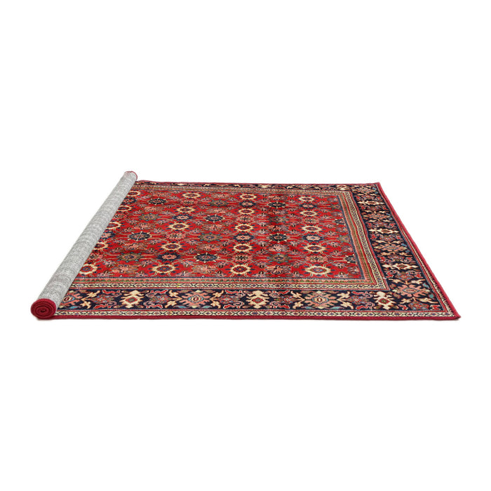 Sideview of Machine Washable Traditional Light Copper Gold Rug, wshtr4417