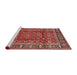 Sideview of Machine Washable Traditional Light Copper Gold Rug, wshtr4417