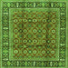 Serging Thickness of Persian Green Traditional Rug, tr4417grn