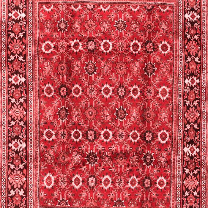 Machine Washable Persian Red Traditional Rug, wshtr4417red