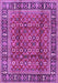 Machine Washable Persian Purple Traditional Area Rugs, wshtr4417pur