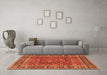 Machine Washable Persian Orange Traditional Area Rugs in a Living Room, wshtr4417org