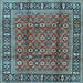 Square Persian Light Blue Traditional Rug, tr4417lblu