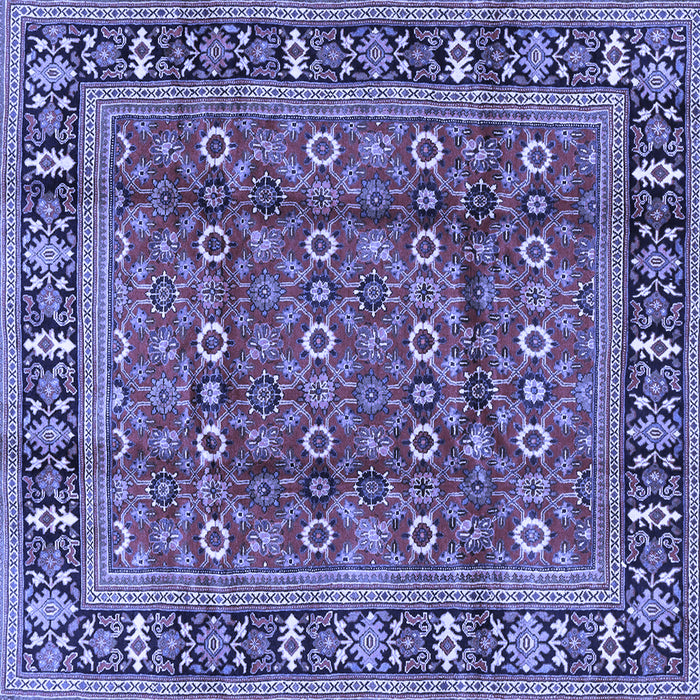 Square Persian Blue Traditional Rug, tr4417blu