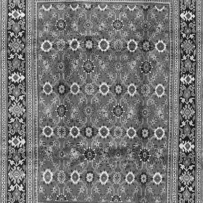Serging Thickness of Machine Washable Persian Gray Traditional Rug, wshtr4417gry