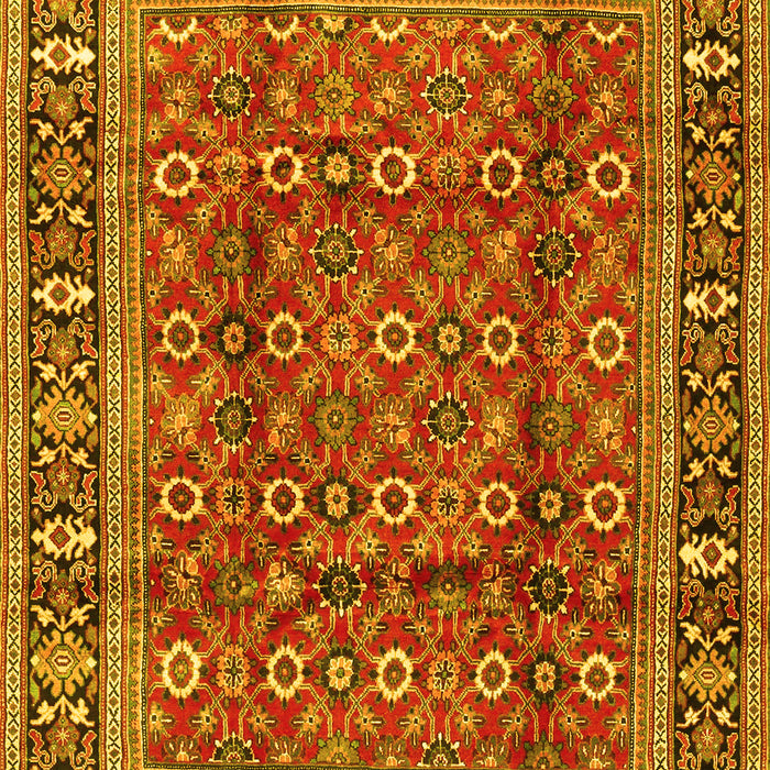 Machine Washable Persian Yellow Traditional Rug, wshtr4417yw