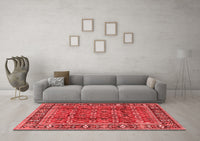 Machine Washable Persian Red Traditional Rug, wshtr4417red