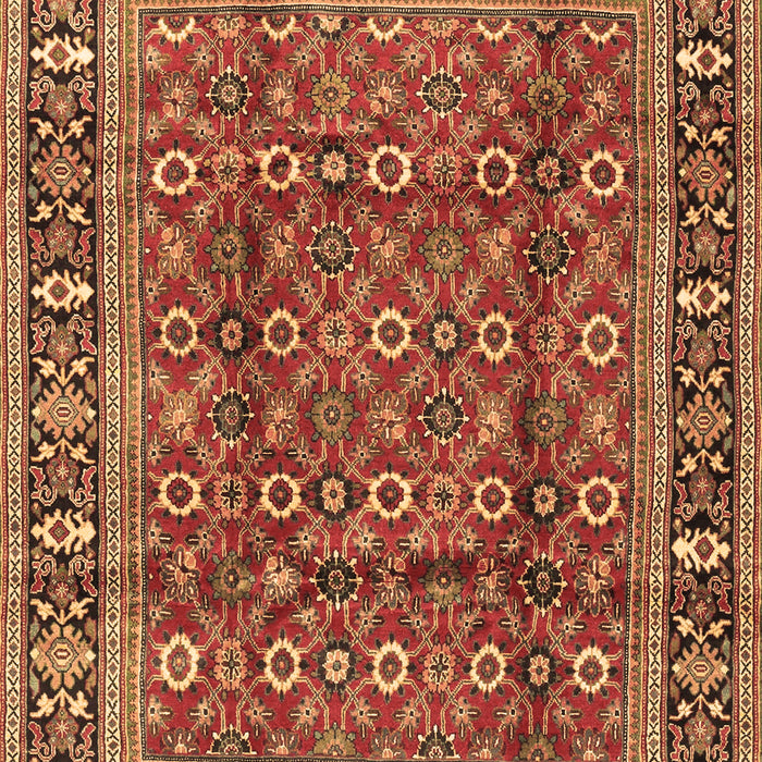 Machine Washable Persian Brown Traditional Rug, wshtr4417brn