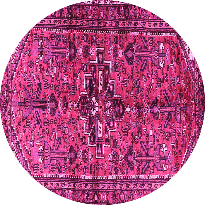 Round Persian Pink Traditional Rug, tr4418pnk