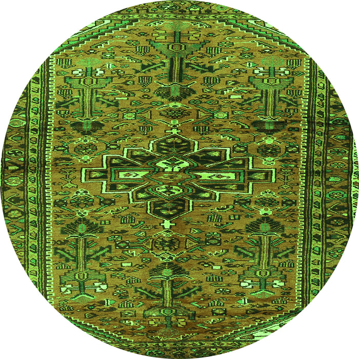 Machine Washable Persian Green Traditional Area Rugs, wshtr4418grn
