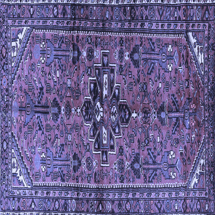 Square Persian Blue Traditional Rug, tr4418blu