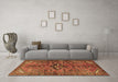 Machine Washable Persian Brown Traditional Rug in a Living Room,, wshtr4418brn