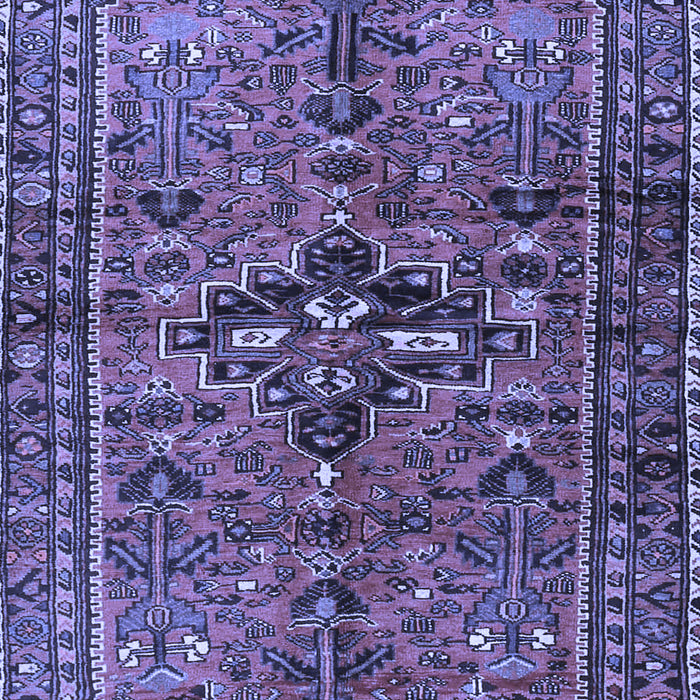 Machine Washable Persian Blue Traditional Rug, wshtr4418blu