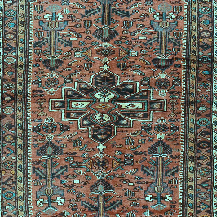 Machine Washable Persian Light Blue Traditional Rug, wshtr4418lblu