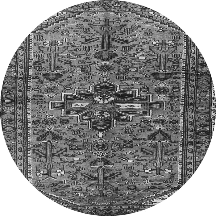 Machine Washable Persian Gray Traditional Rug, wshtr4418gry