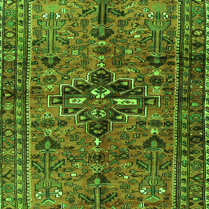 Serging Thickness of Machine Washable Persian Green Traditional Area Rugs, wshtr4418grn