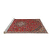 Sideview of Machine Washable Traditional Orange Salmon Pink Rug, wshtr4419