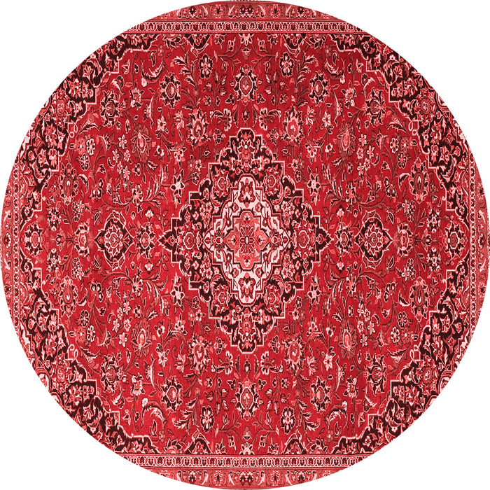 Machine Washable Medallion Red Traditional Rug, wshtr4419red