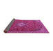 Sideview of Medallion Pink Traditional Rug, tr4419pnk