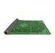 Sideview of Medallion Emerald Green Traditional Rug, tr4419emgrn