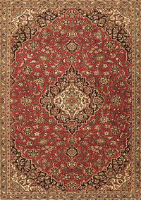 Medallion Brown Traditional Rug, tr4419brn