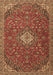 Medallion Brown Traditional Rug, tr4419brn