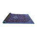 Sideview of Medallion Blue Traditional Rug, tr4419blu