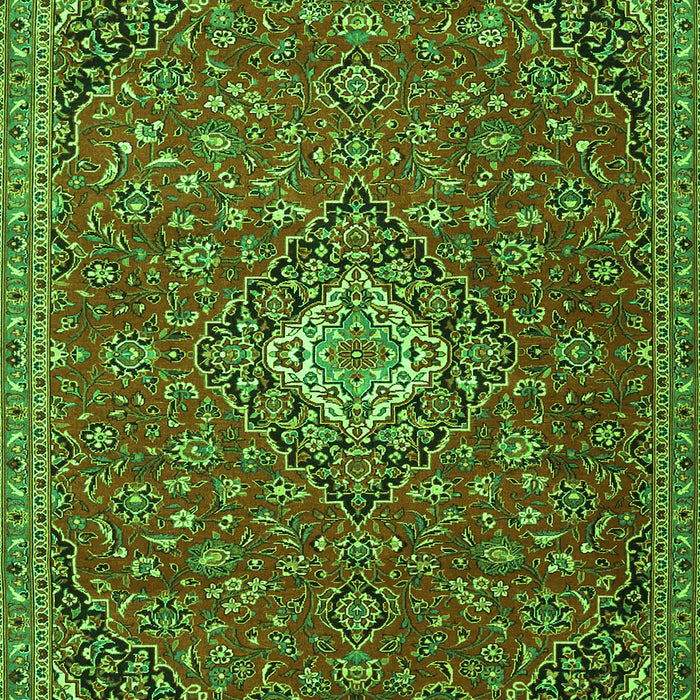 Medallion Green Traditional Rug, tr4419grn
