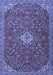 Medallion Blue Traditional Rug, tr4419blu