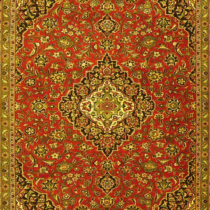 Medallion Yellow Traditional Rug, tr4419yw