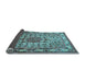 Sideview of Medallion Light Blue Traditional Rug, tr441lblu