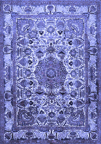 Medallion Blue Traditional Rug, tr441blu