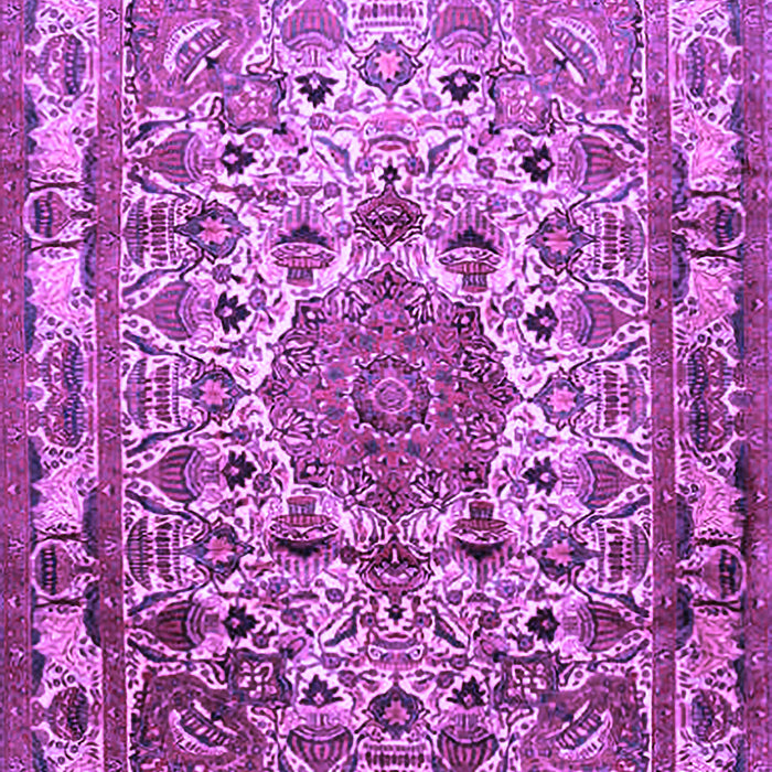 Machine Washable Medallion Purple Traditional Area Rugs, wshtr441pur