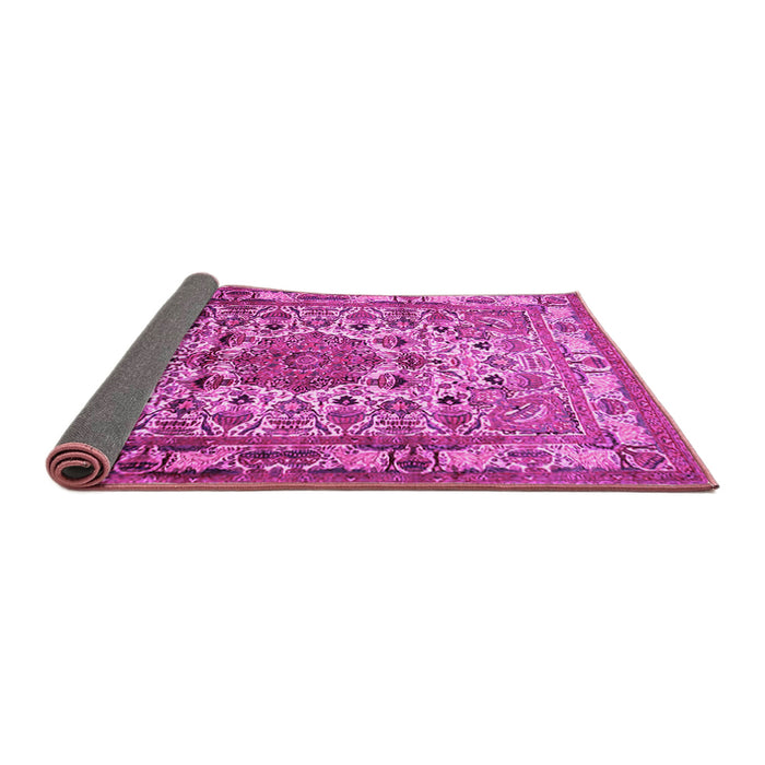 Sideview of Medallion Pink Traditional Rug, tr441pnk