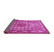 Sideview of Medallion Pink Traditional Rug, tr441pnk