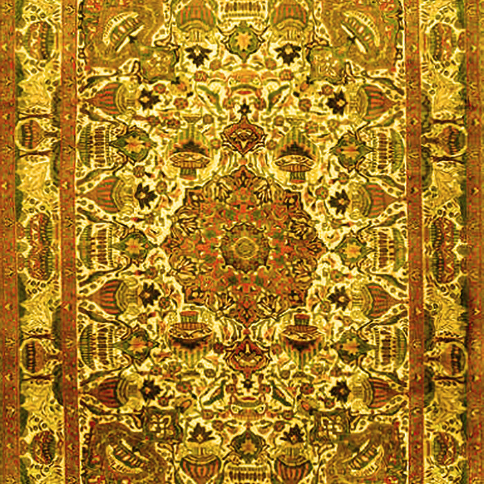 Medallion Yellow Traditional Rug, tr441yw