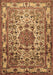 Medallion Brown Traditional Rug, tr441brn